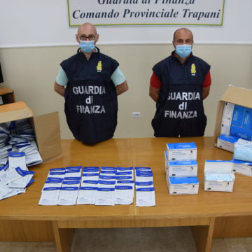 Sequestrate ad Alcamo 10.000 mascherine protettive di origine cinese