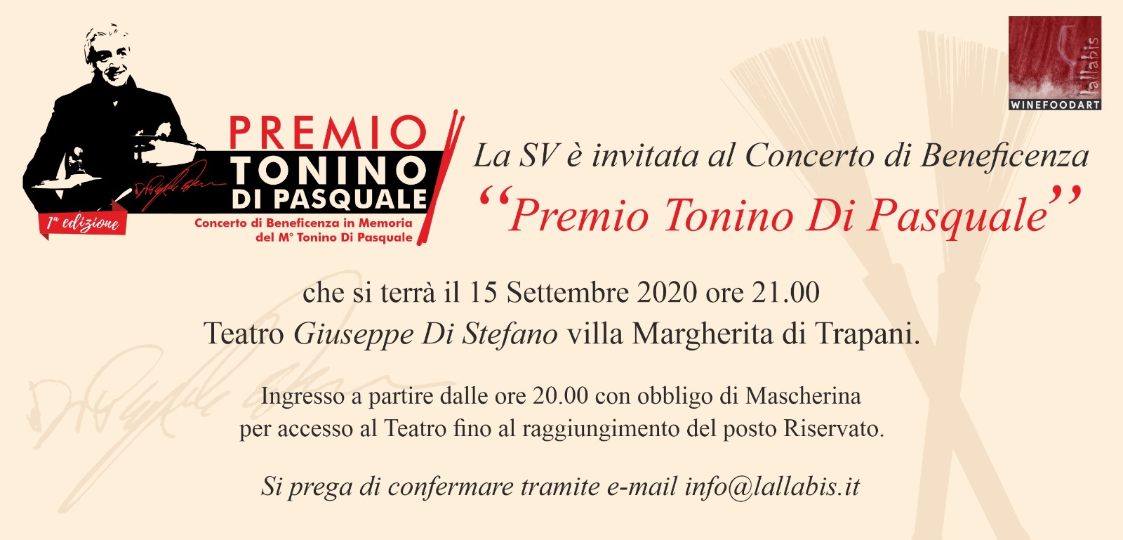 Il 15 Settembre la prima edizione del premio Tonino di Pasquale