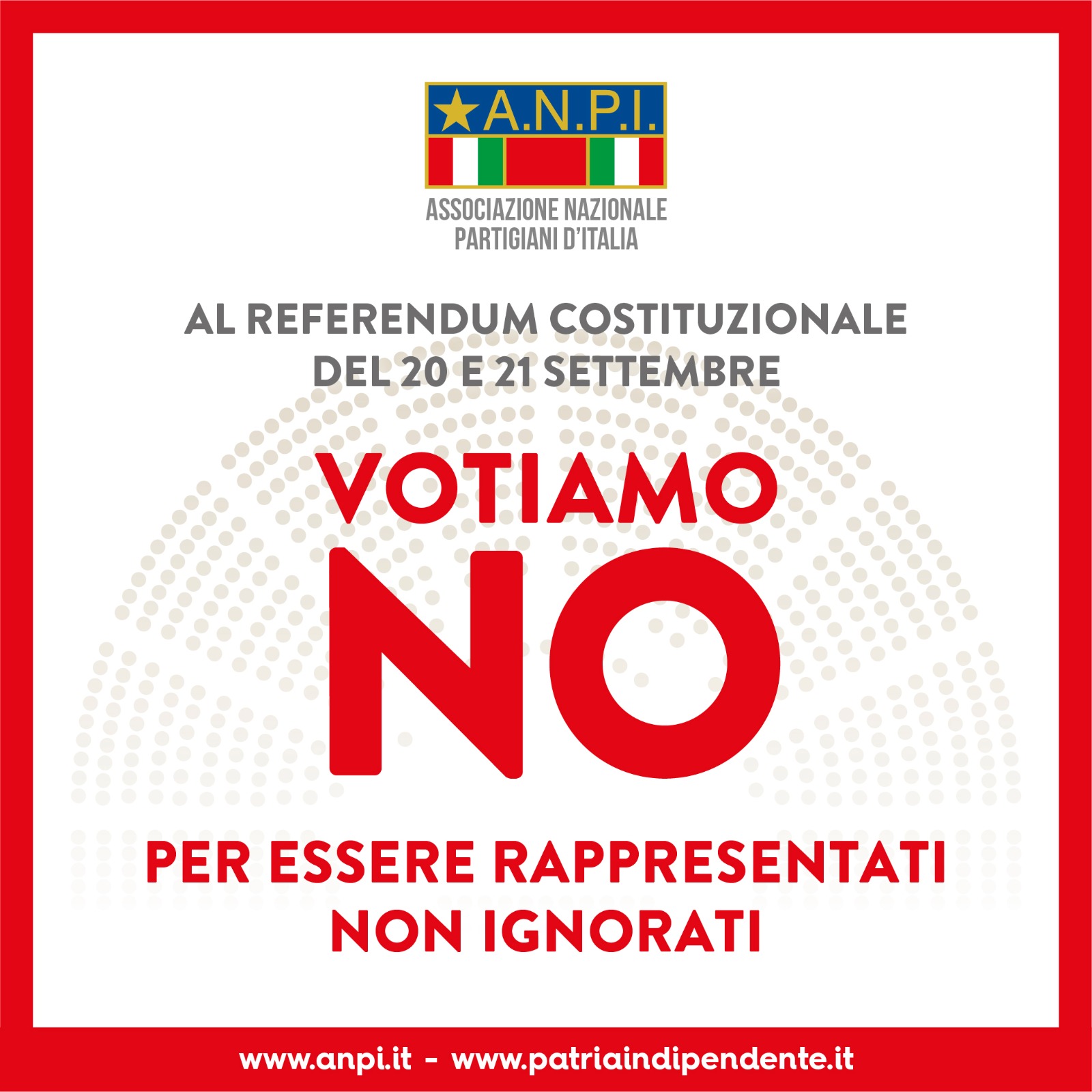 UN FORTE E CHIARO NO DELL’ANPI DELLA PROVINCIA DI TRAPANI AL REFERENDUM