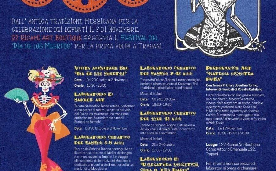 A Trapani arriva il Festival del “Dia De Los Muertos”